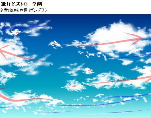 コミスタ・クリスタ用ブラシ素材_雲6種セット