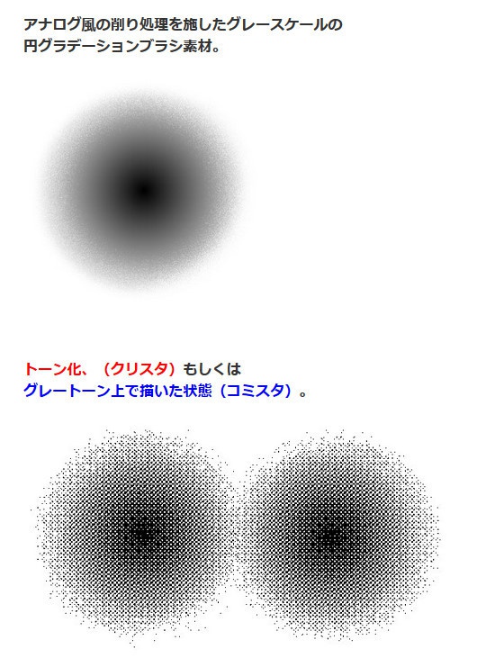 円グラ削りブラシ・コミスタ・クリスタ兼用素材