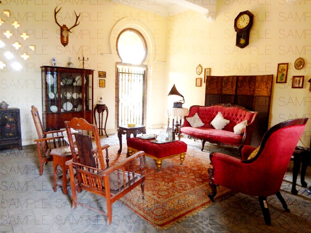 写真素材_英国風古城と遺跡