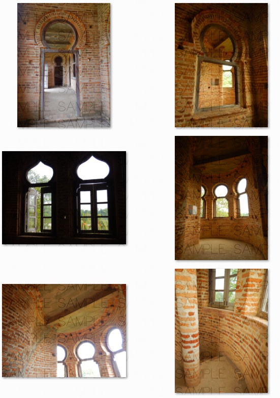 写真素材_英国風古城と遺跡