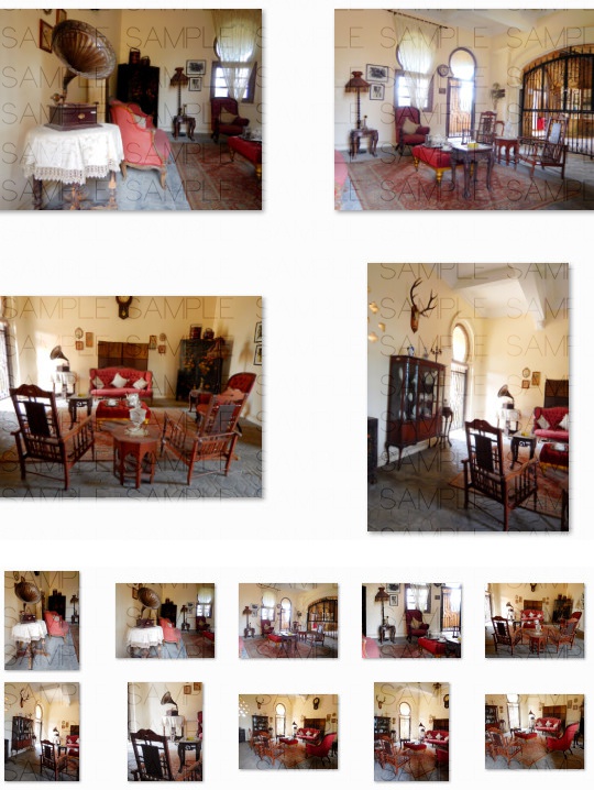 写真素材_英国風古城と遺跡