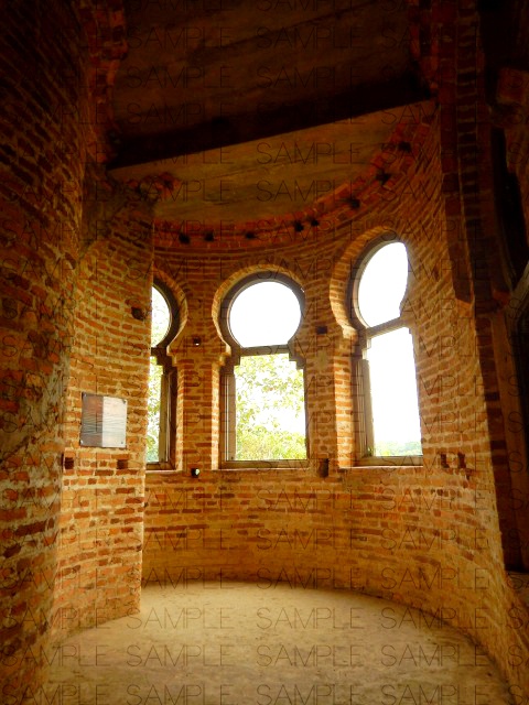 写真素材_英国風古城と遺跡