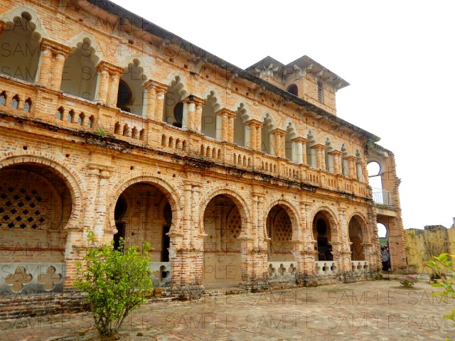 写真素材_英国風古城と遺跡