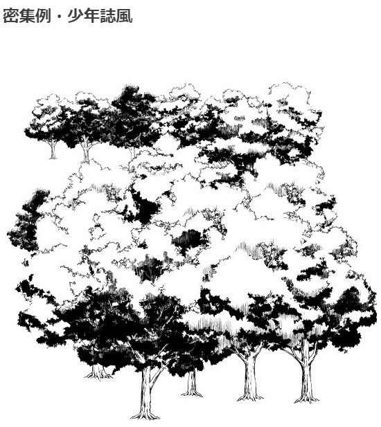 樹木ブラシ5種セット・コミスタ・クリスタ兼用素材