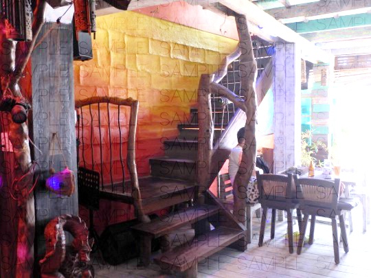 写真素材_浜辺の酒場