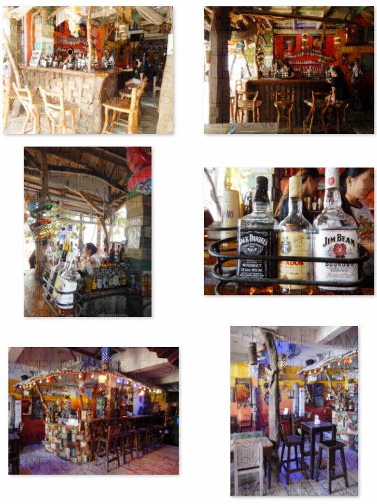 写真素材_浜辺の酒場