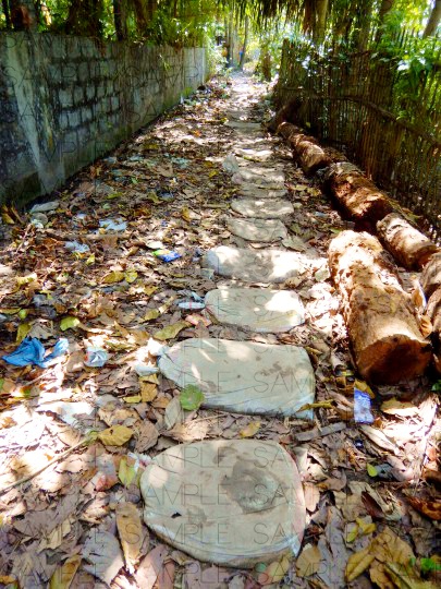 写真素材_アジアの貧村