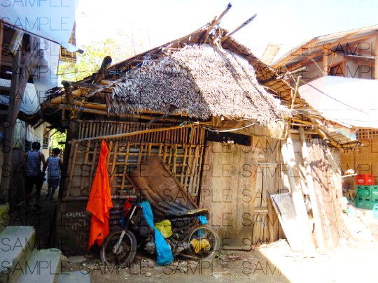 写真素材_アジアの貧村