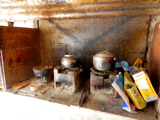 写真素材_アジアの貧村