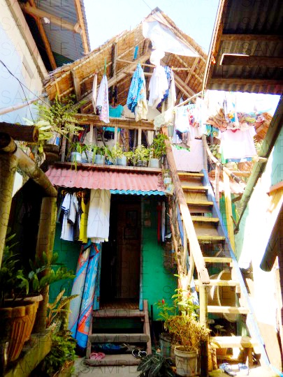 写真素材_アジアの貧村