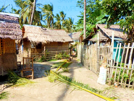 写真素材_アジアの貧村