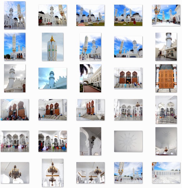 白亜のモスク広場・写真素材集