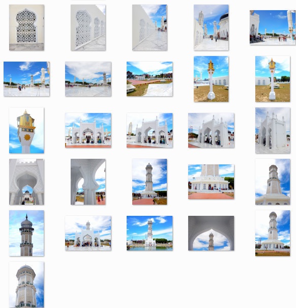 白亜のモスク広場・写真素材集
