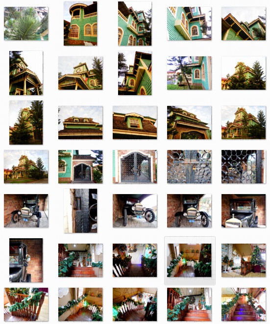 クリスマスの館:写真素材