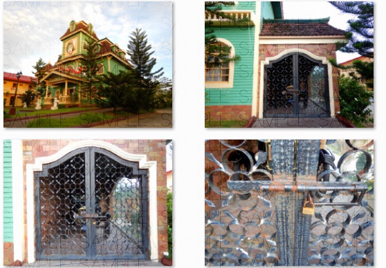 クリスマスの館:写真素材