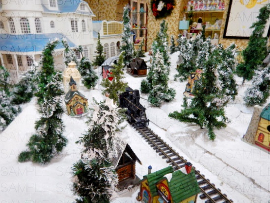 クリスマスの館:写真素材