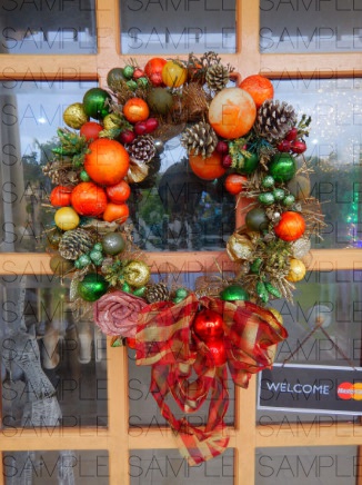 クリスマスの館:写真素材