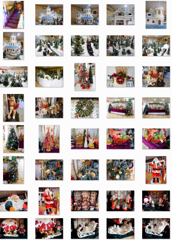 クリスマスの館:写真素材