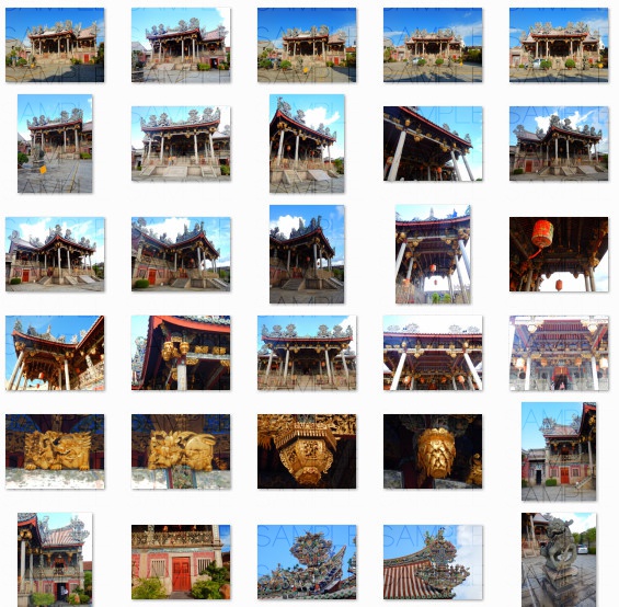 絢爛の中華寺・写真素材