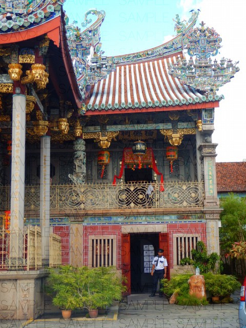 絢爛の中華寺・写真素材