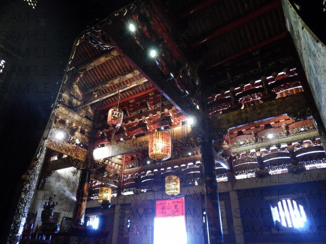 絢爛の中華寺・写真素材