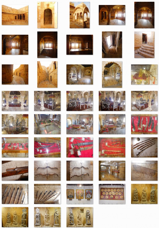 砂漠の砦と城下町:写真素材集