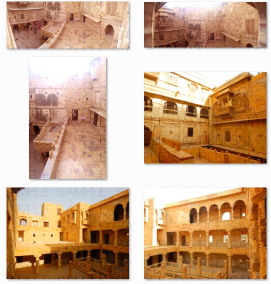 砂漠の砦と城下町:写真素材集