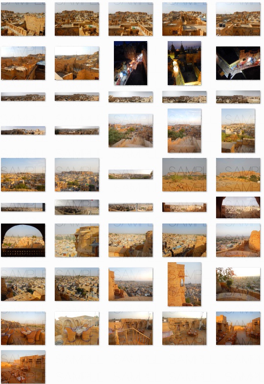 砂漠の砦と城下町:写真素材集