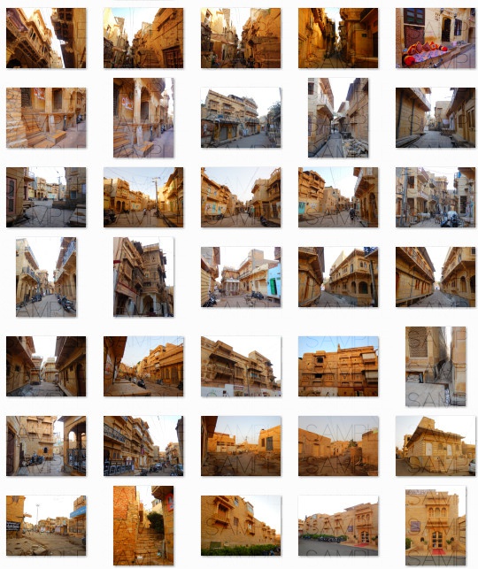 砂漠の砦と城下町:写真素材集