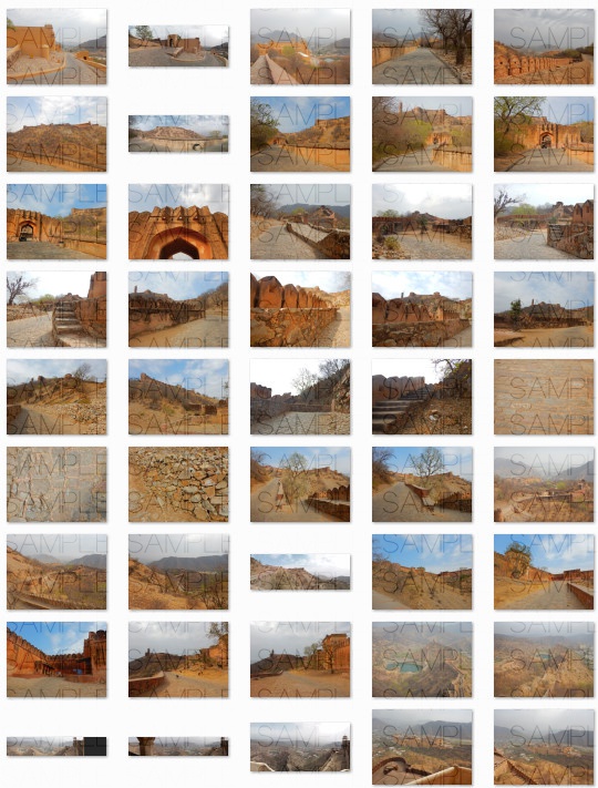 山岳の城塞郡:写真素材集