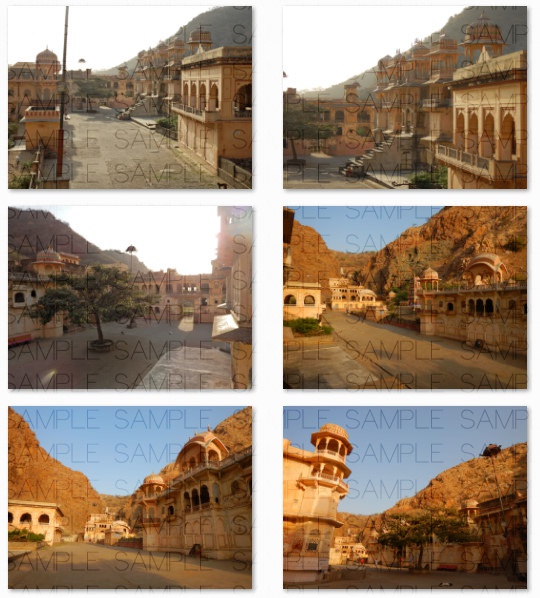 ヒンドゥーの沐浴寺:写真素材集