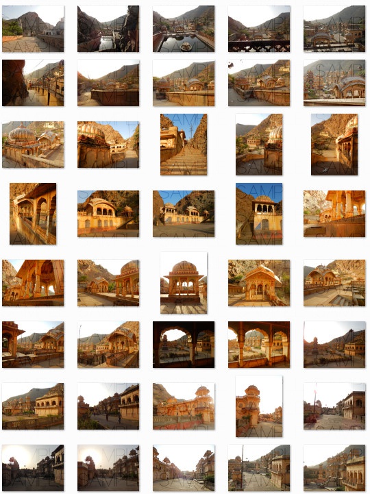 ヒンドゥーの沐浴寺:写真素材集