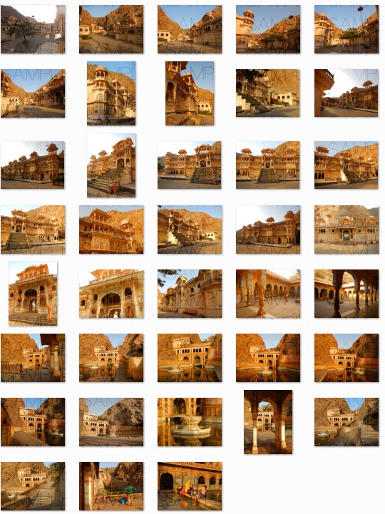 ヒンドゥーの沐浴寺:写真素材集