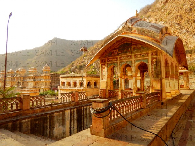 ヒンドゥーの沐浴寺:写真素材集