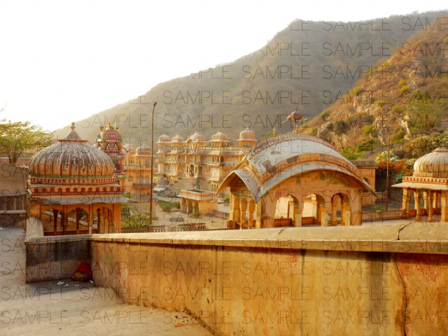 ヒンドゥーの沐浴寺:写真素材集