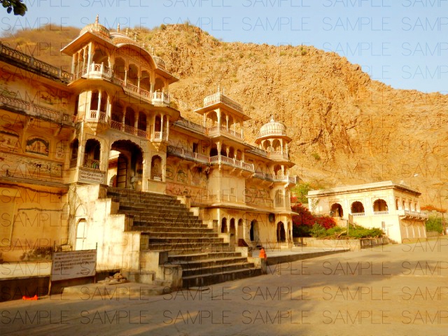 ヒンドゥーの沐浴寺:写真素材集