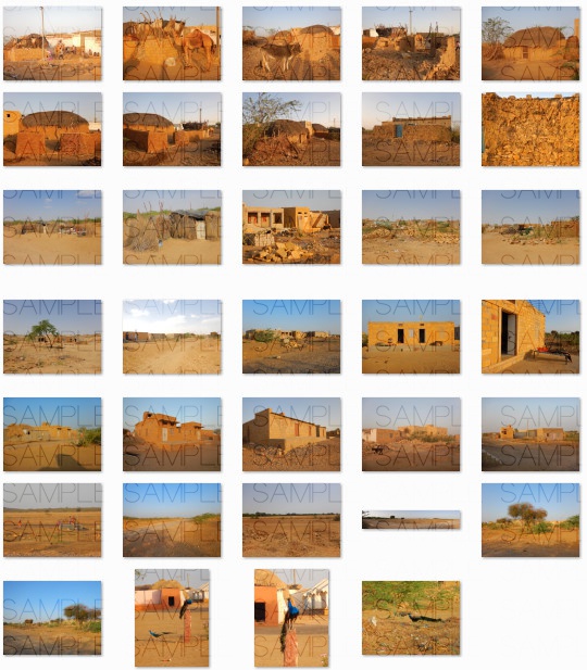 荒野の貧村:写真素材集