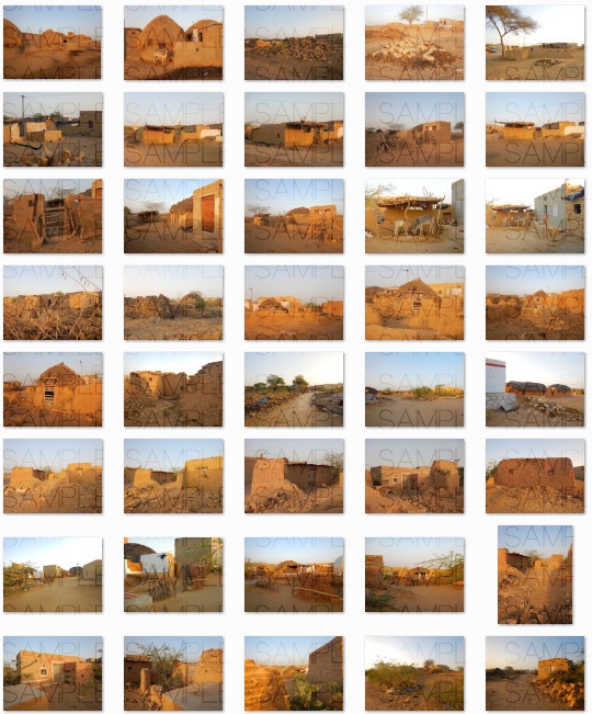 荒野の貧村:写真素材集