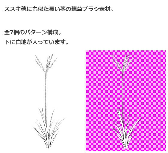 穂草ブラシ01・コミスタクリスタ兼用素材