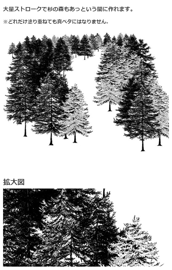 森ブラシ5種セット・コミスタクリスタ兼用素材