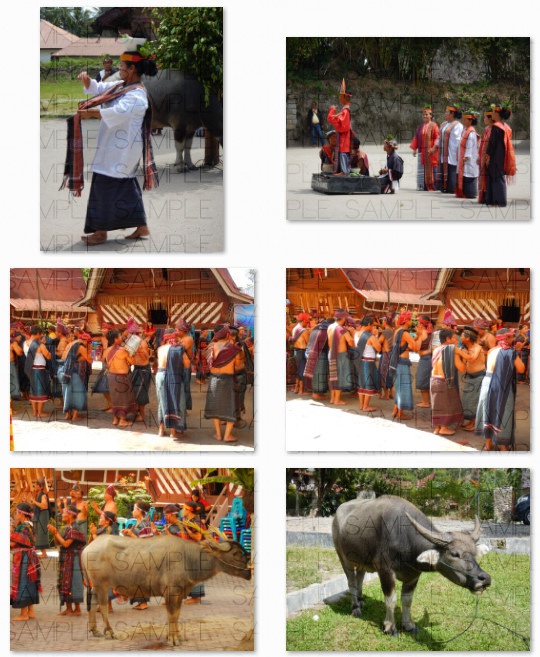 船状屋根の家屋と民族衣装:写真素材集