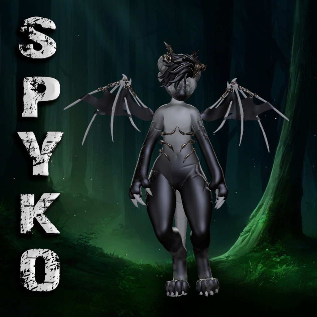 Spyko • Horror Dragon • VRChat Avatar • PC/Club/Quest