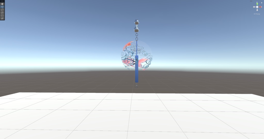 【PhysBone対応】風鈴のイヤリング 【VRCHAT向け】