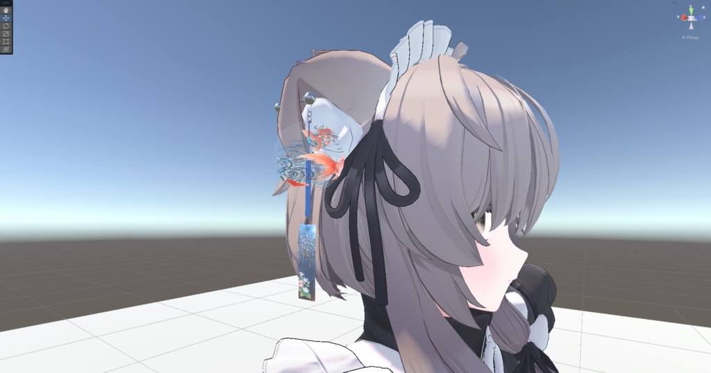 【PhysBone対応】風鈴のイヤリング 【VRCHAT向け】