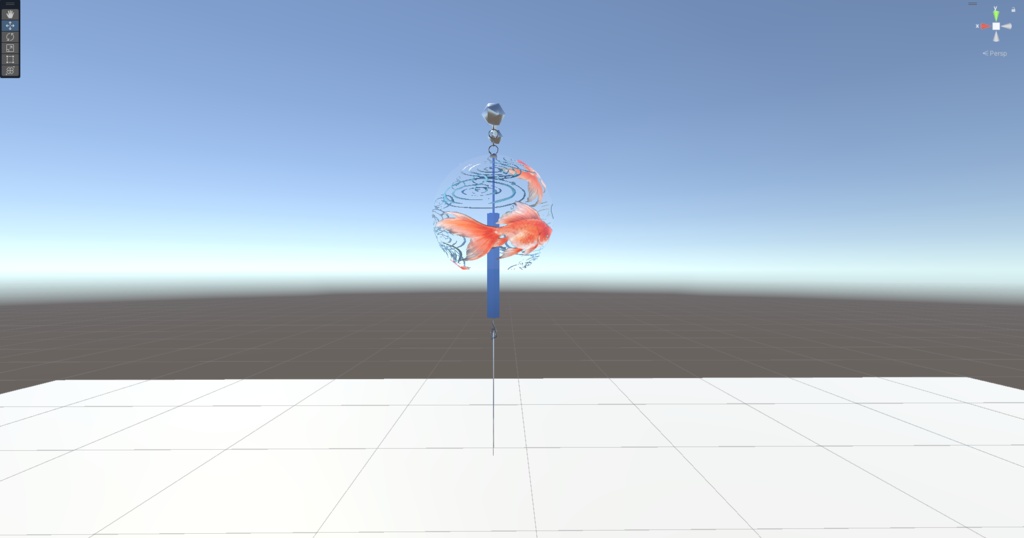 【PhysBone対応】風鈴のイヤリング 【VRCHAT向け】