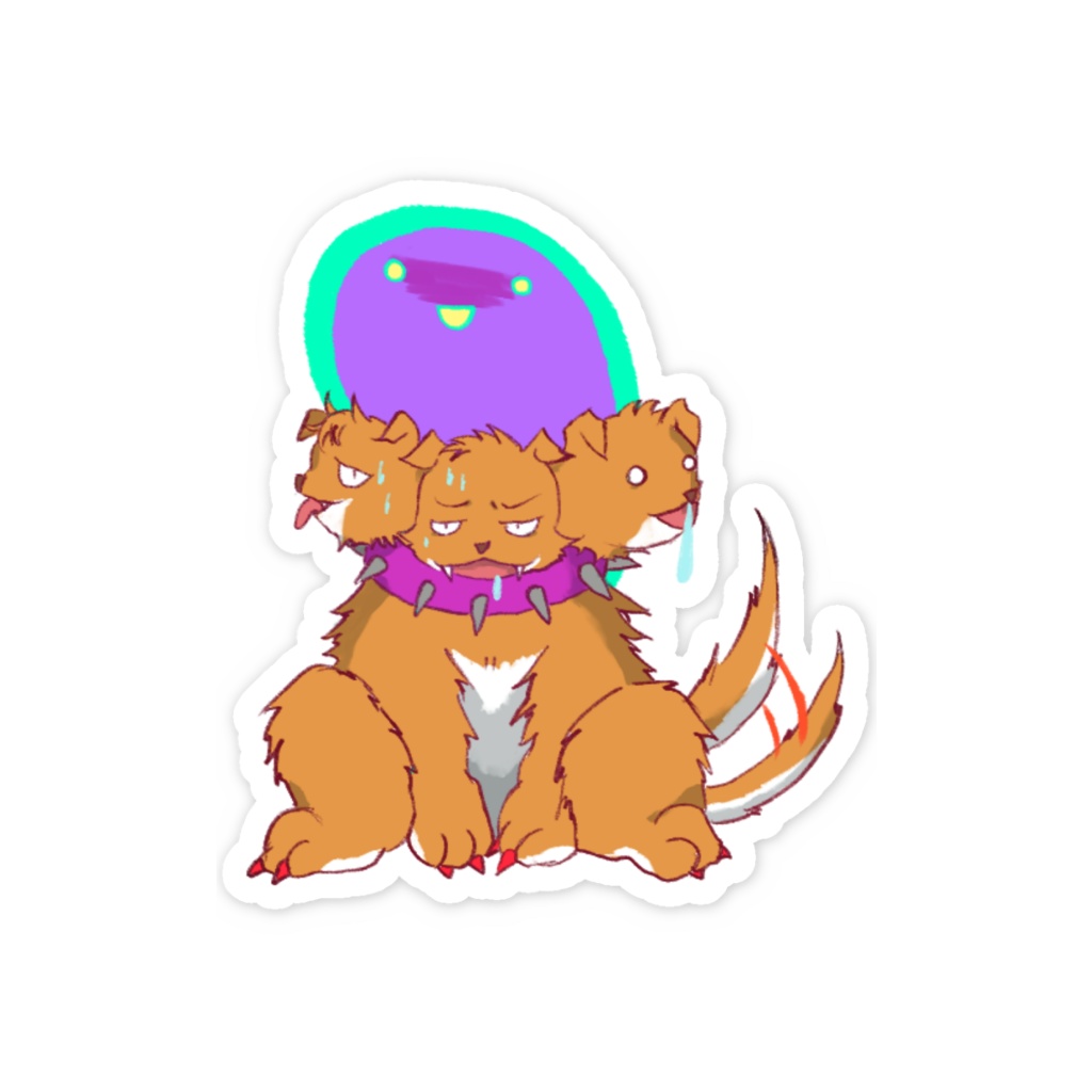 けるべろす(柴) きらめかずおちついてつかえるすてっかー