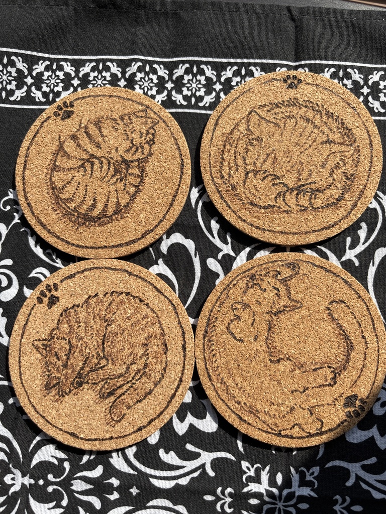 【にゃんこジャック】コルクコースター