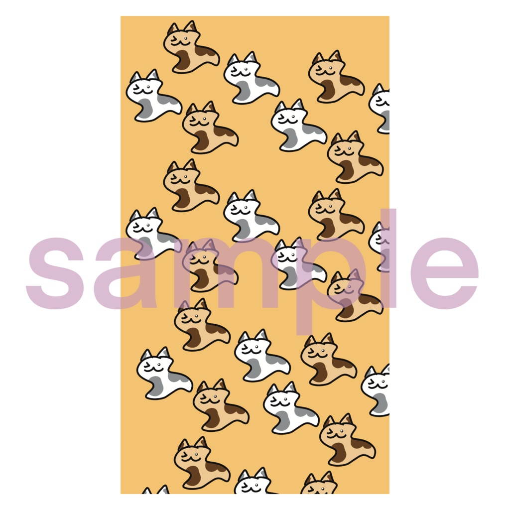 【無料配布】はっぴーもんすたー猫壁紙ver