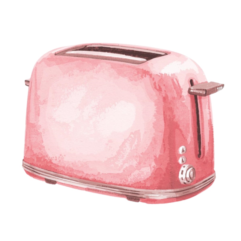 【キッチンシリーズ】水彩ピンクのアンティーク風クリップアート12点セット|PNG背景透過