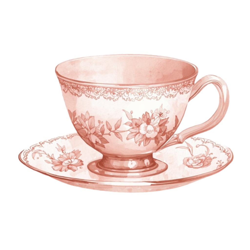 【キッチンシリーズ】水彩ピンクのアンティーク風クリップアート12点セット|PNG背景透過